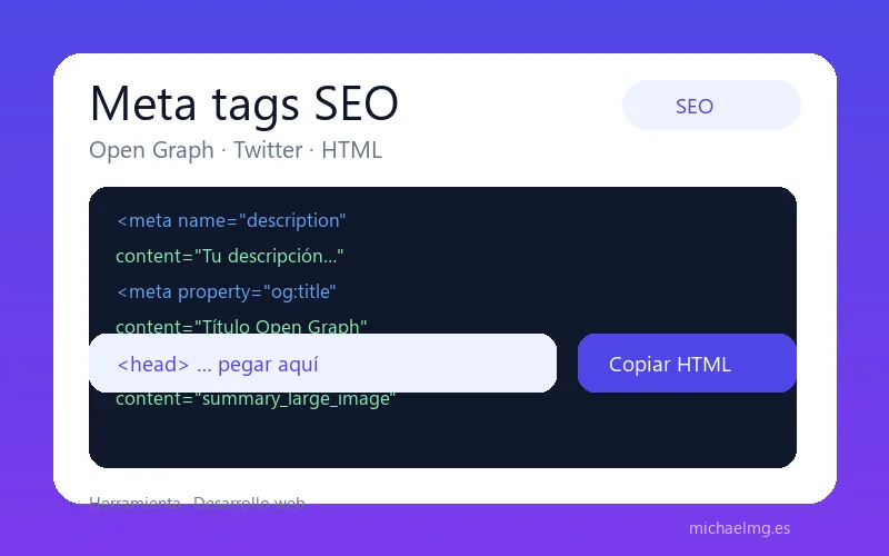 Generador de meta tags SEO