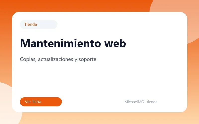 Mantenimiento web